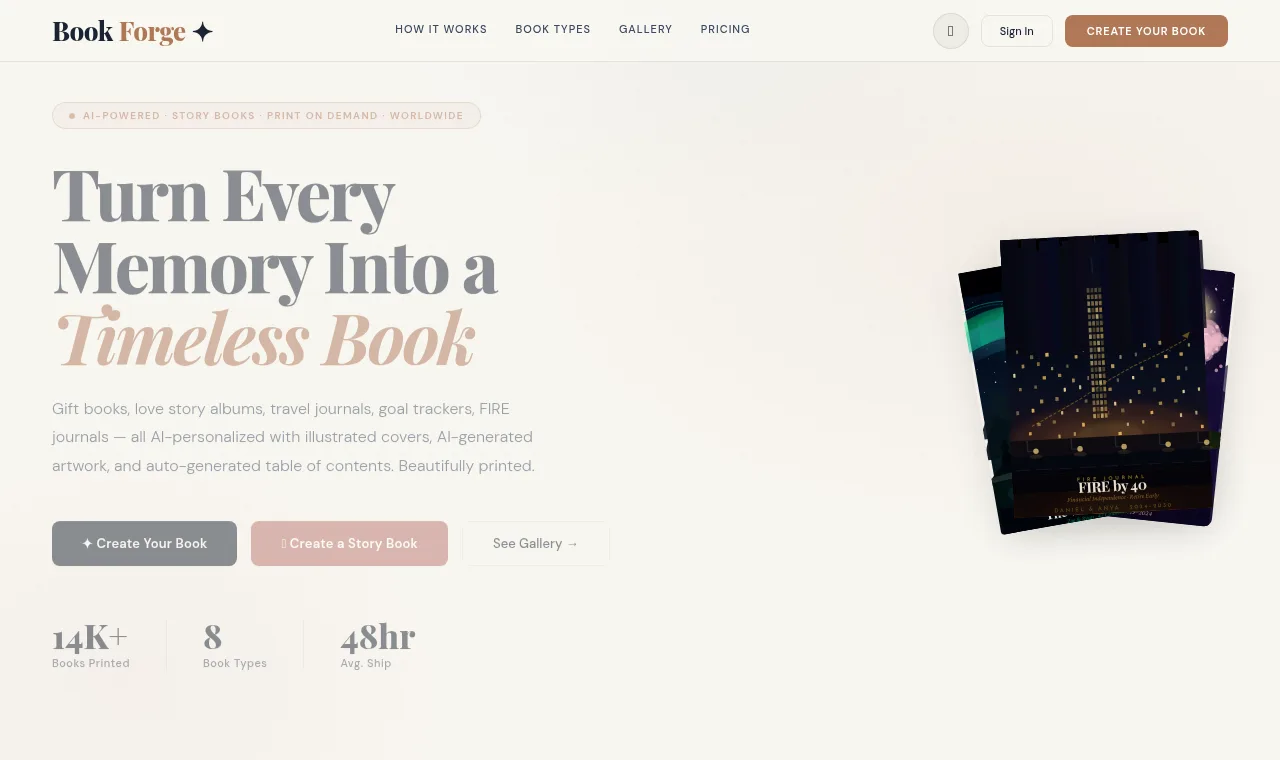 BookForge — Book publishing & discovery — author profiles, catalog and reviews.