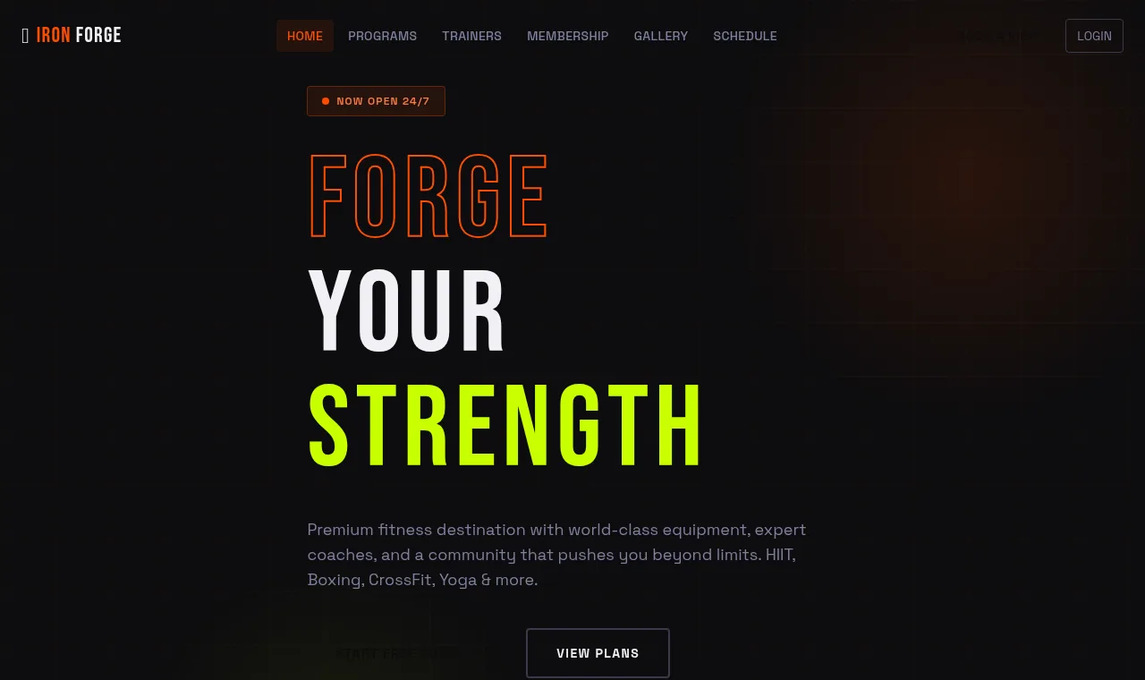 IronForge — Gym chain operations — memberships, class booking & multi-location.